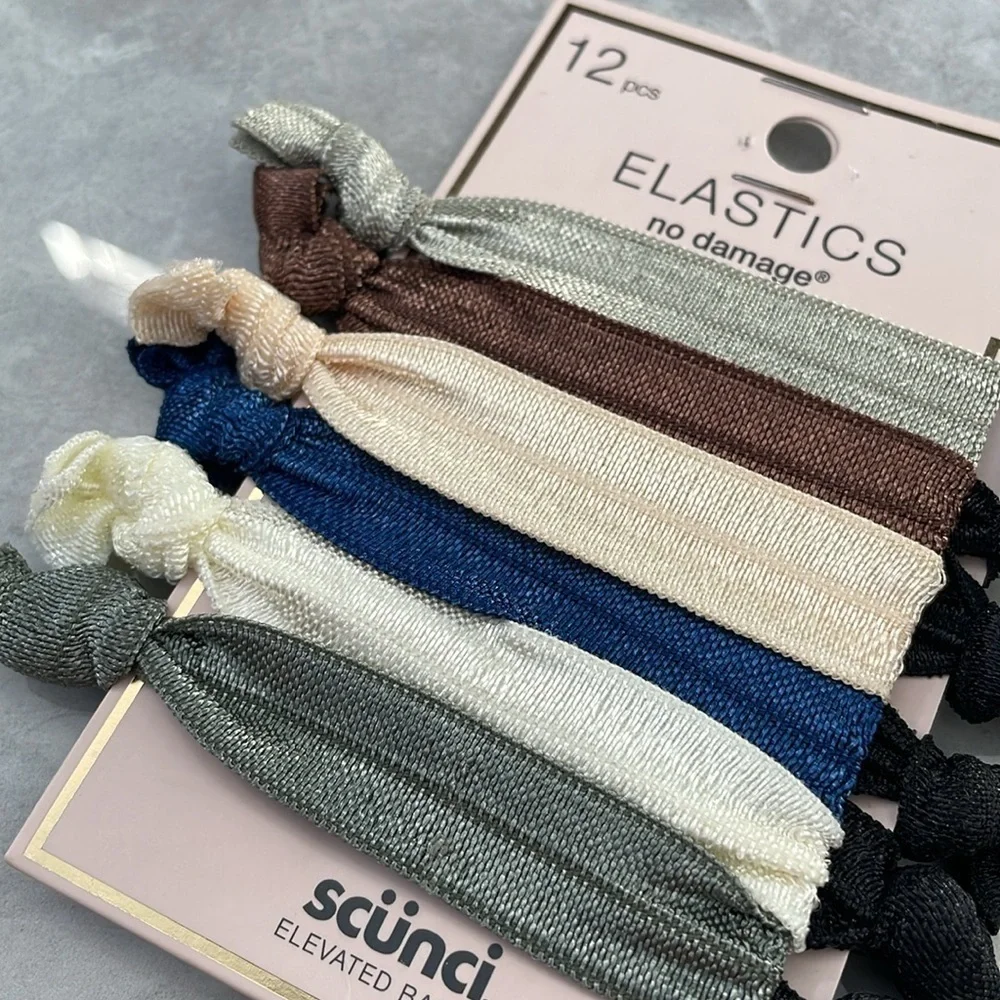Scunci Elastics No Damage Knotted Hair Ties Ponytail Holders